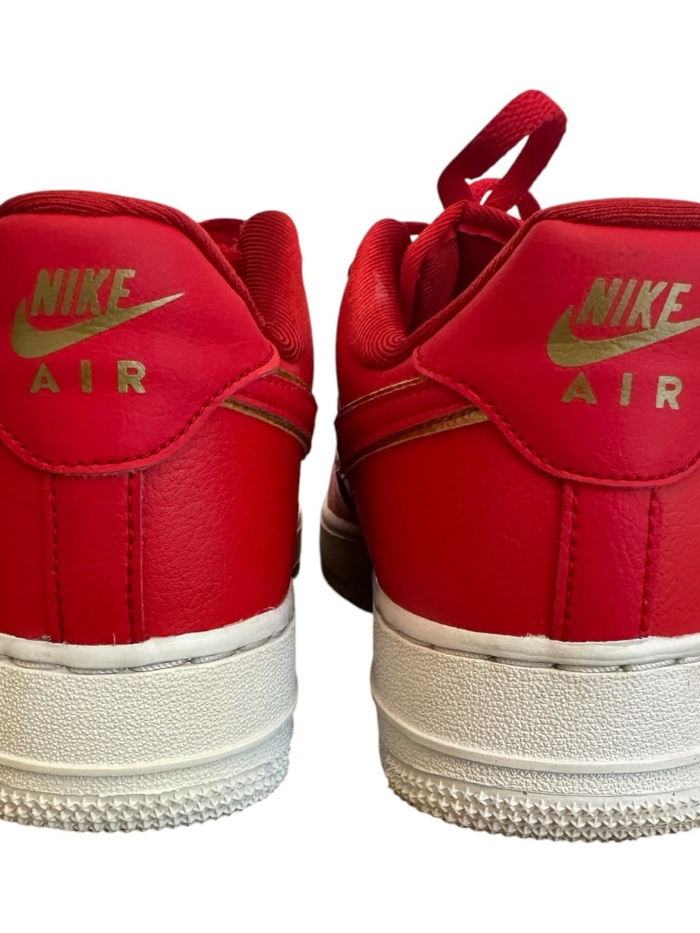 Women’s Nike Air Force 1 Low “Red Gold Swoosh” Size 7.5 - Picture 3 of 7